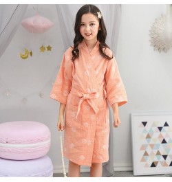 Summer 100% Cotton Nightgown Sexy Bath Robe Women's Sleepwear Double deck Gauze Sleepshirts Female Home Bathrobe $52.38 - Sle...