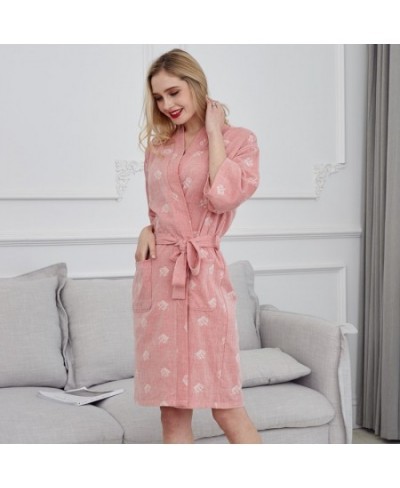 Summer 100% Cotton Nightgown Sexy Bath Robe Women's Sleepwear Double deck Gauze Sleepshirts Female Home Bathrobe $52.38 - Sle...