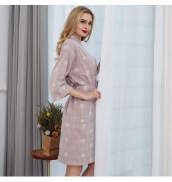 Summer 100% Cotton Nightgown Sexy Bath Robe Women's Sleepwear Double deck Gauze Sleepshirts Female Home Bathrobe $52.38 - Sle...