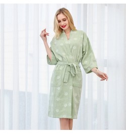 Summer 100% Cotton Nightgown Sexy Bath Robe Women's Sleepwear Double deck Gauze Sleepshirts Female Home Bathrobe $52.38 - Sle...