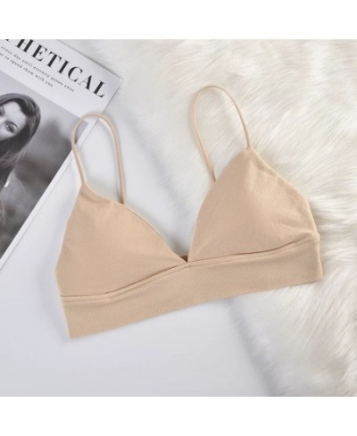 French Triangular Cup Thin Chest Wrap Without Steel Ring Beautiful Back Bra Comfortable Bottom Underwear for Women $12.99 - U...