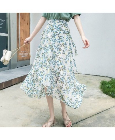 One Piece Wrapping Skirt For Womens Korean Summer Vacation Seaside Beach Skirt Broken Flower Women Clothing Mid-Skirt 195 $31...