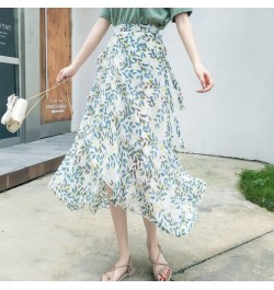 One Piece Wrapping Skirt For Womens Korean Summer Vacation Seaside Beach Skirt Broken Flower Women Clothing Mid-Skirt 195 $31...