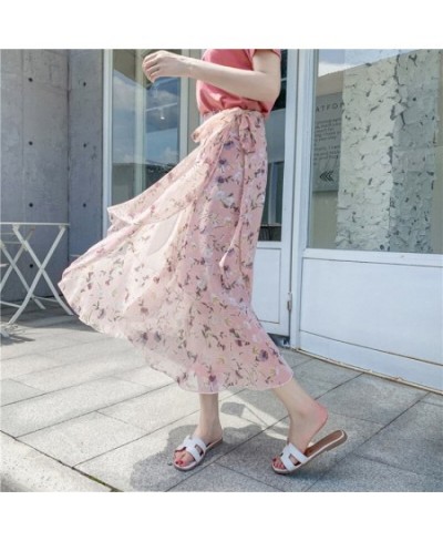 One Piece Wrapping Skirt For Womens Korean Summer Vacation Seaside Beach Skirt Broken Flower Women Clothing Mid-Skirt 195 $31...