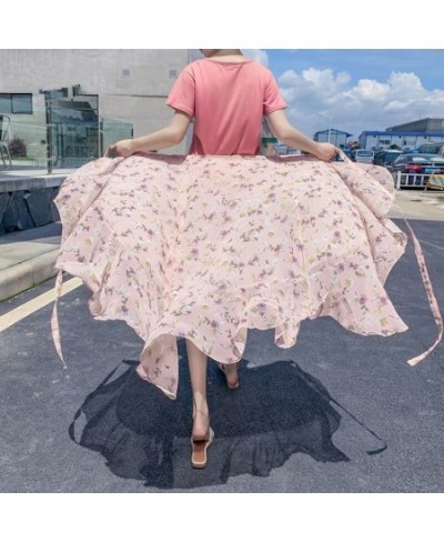 One Piece Wrapping Skirt For Womens Korean Summer Vacation Seaside Beach Skirt Broken Flower Women Clothing Mid-Skirt 195 $31...