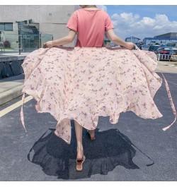 One Piece Wrapping Skirt For Womens Korean Summer Vacation Seaside Beach Skirt Broken Flower Women Clothing Mid-Skirt 195 $31...