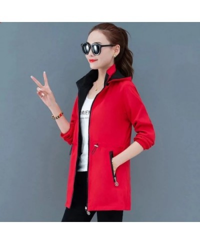 Double-Sided Windbreaker Women Autumn Coat 2023 New Spring Autumn Korean Loose Female Casual Top Hooded Trench Coat Outerwear...