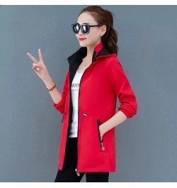 Double-Sided Windbreaker Women Autumn Coat 2023 New Spring Autumn Korean Loose Female Casual Top Hooded Trench Coat Outerwear...