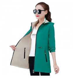 Double-Sided Windbreaker Women Autumn Coat 2023 New Spring Autumn Korean Loose Female Casual Top Hooded Trench Coat Outerwear...