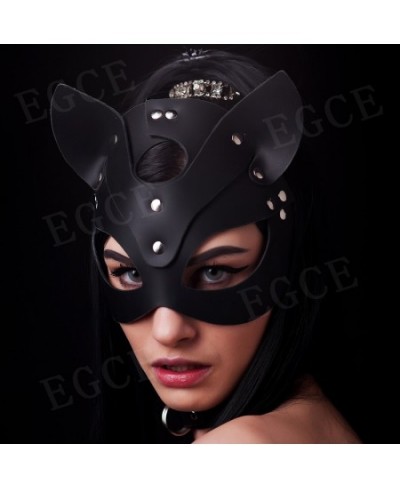 Bdsm Mask Sexy Bondage Adult Game Couples Women Leather Harness Cat Mask Fetish Costumes Party Halloween Cosplay Toys Face $1...