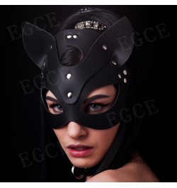 Bdsm Mask Sexy Bondage Adult Game Couples Women Leather Harness Cat Mask Fetish Costumes Party Halloween Cosplay Toys Face $1...