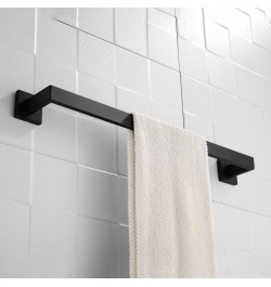 Premium Stainless Steel 4 Pieces Bathroom Hardware Accessories Set Wall Mounted Towel Bar Set Paper Holder Robe Hook Black $2...