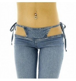 High quality Personality Women's Slim Ultra Waist Bikini Jeans Fashion Drawstring Trousers Comfortable Flares Pants $73.71 - ...