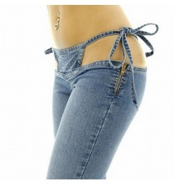 High quality Personality Women's Slim Ultra Waist Bikini Jeans Fashion Drawstring Trousers Comfortable Flares Pants $73.71 - ...