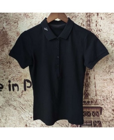 2023 High-quality Mujer Shirt Polo Shirt Comfortable Lining Chemise Femme Top Short Sleeve Cotton Dress $53.35 - Tops & Tees