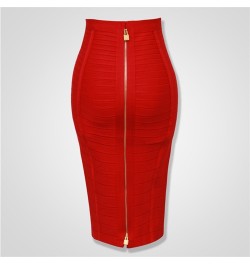 4 colors Top Quality Girl Sexy Bodycon Knee Length Back Zipper Bandage Skirt Women Tight Club Pary Fashion Skirt $40.89 - Skirts