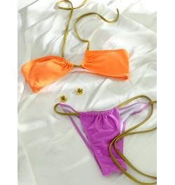 Sexy Women Bikini Brazilian Swimsuit Push-up Bra Bikini Set Two Piece Swim Suit Swimwear Low-waisted Beachwear Leopard Bathin...
