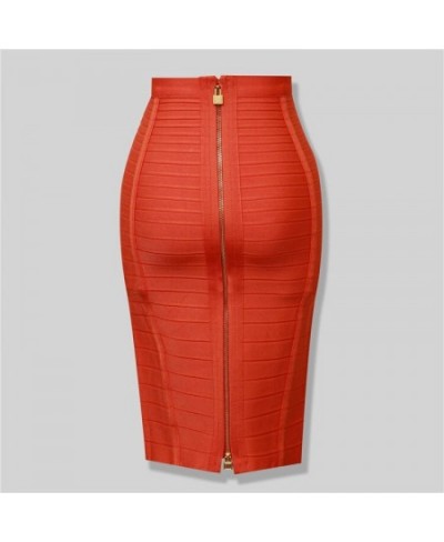 4 colors Top Quality Girl Sexy Bodycon Knee Length Back Zipper Bandage Skirt Women Tight Club Pary Fashion Skirt $40.89 - Skirts