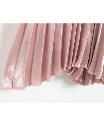 new light pleated solid color skirt female straight elastic waist $44.69 - Skirts