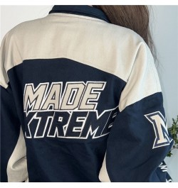 Women's Vintage Racer Jacket Top Letter Embroidery Hip Hop Trend Loose Couple Jacket Cardigan Y2K American Street Clothes $56...