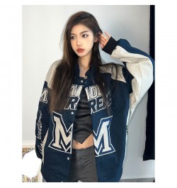 Women's Vintage Racer Jacket Top Letter Embroidery Hip Hop Trend Loose Couple Jacket Cardigan Y2K American Street Clothes $56...