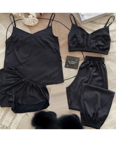 Sexy Black Wedding Robe Set Satin Sleepwear Casual Intimate Lingerie Nightgown Soft Homewear Home Clothing Gown 2023 Pajamas ...