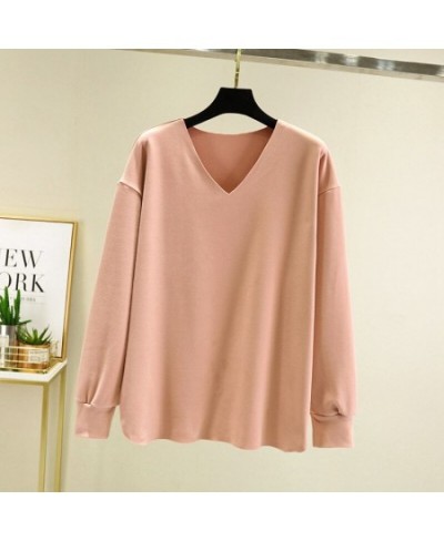 One Piece Pajamas For Women Casual V Neck Velvet Sleep Tops Spring Autumn Bottoming Shirt Long Sleeve T-Shirt 2022 New $26.95...