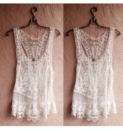 Women Lace Crochet Beachwear Cover Up Beach Summer Bathing Suit $25.94 - Blouses & Shirts