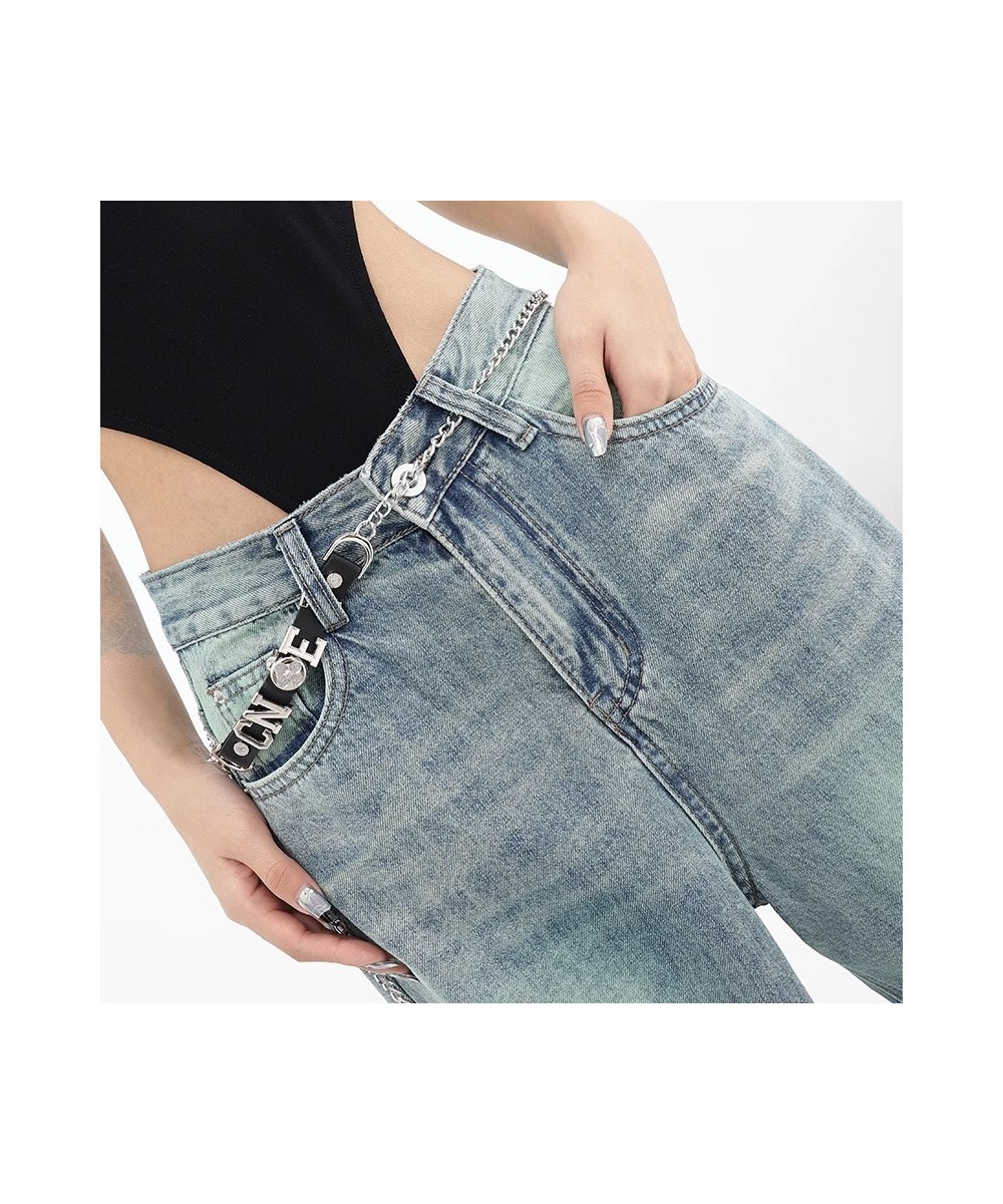 Women Vintage Streetwear Baggy Korean Jeans High Waiste Oversize Wide Leg Pants Grunge Denim Trousers Alt Clothes $109.37 - J...