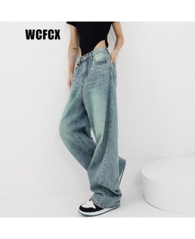 Women Vintage Streetwear Baggy Korean Jeans High Waiste Oversize Wide Leg Pants Grunge Denim Trousers Alt Clothes $109.37 - J...