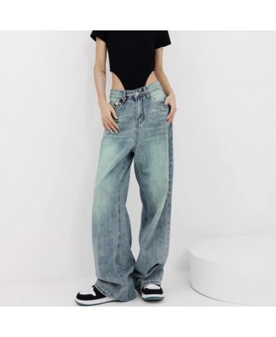 Women Vintage Streetwear Baggy Korean Jeans High Waiste Oversize Wide Leg Pants Grunge Denim Trousers Alt Clothes $109.37 - J...