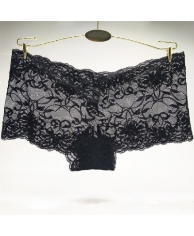 6 Pcs Sexy Women Boyshorts Panties Underwear Set Transparent Lace Boxer Shorts Female Intimates $21.93 - Underwear