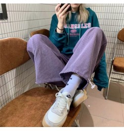 Casual Pants Women Solid Loose Wide Leg Korean Style All-match Autumn Corduroy Feminino Trousers Minimalist Student Chic $34....