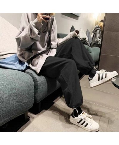 Casual Pants Women Solid Loose Wide Leg Korean Style All-match Autumn Corduroy Feminino Trousers Minimalist Student Chic $34....