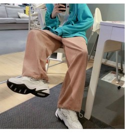 Casual Pants Women Solid Loose Wide Leg Korean Style All-match Autumn Corduroy Feminino Trousers Minimalist Student Chic $34....