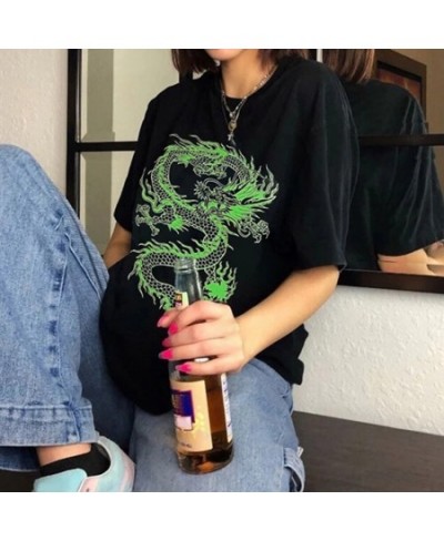 Tops Chinese Dragon T Shirts Women Harajuku Ropa Mujer Aesthetic Female T-shirts Korean funny Oversized tshirts women $20.02 ...