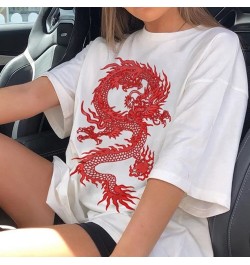 Tops Chinese Dragon T Shirts Women Harajuku Ropa Mujer Aesthetic Female T-shirts Korean funny Oversized tshirts women $20.02 ...