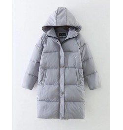 Hooded Ladies Coat Long Coats Parka Oversize Colour Jacket Mid-long Women Winter Thick Jacket Down Jacket Women Winter $72.62...