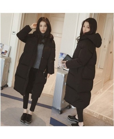 Hooded Ladies Coat Long Coats Parka Oversize Colour Jacket Mid-long Women Winter Thick Jacket Down Jacket Women Winter $72.62...