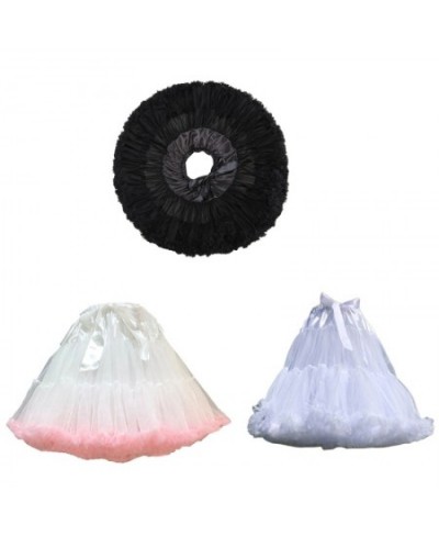 M2EA Women Lolita Tulle Petticoat with Ribbon Bow Elastic Waist Puffy Tutu Skirt Princess Ballet Dance Pettiskirts Underskirt...