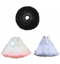 M2EA Women Lolita Tulle Petticoat with Ribbon Bow Elastic Waist Puffy Tutu Skirt Princess Ballet Dance Pettiskirts Underskirt...