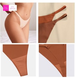 2 Pcs Ice Silk Women Panties Underwear Fitness Sports Seamless Cotton Female Lingerie Sexy T-back G-string Thong Woman $20.13...