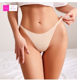 2 Pcs Ice Silk Women Panties Underwear Fitness Sports Seamless Cotton Female Lingerie Sexy T-back G-string Thong Woman $20.13...