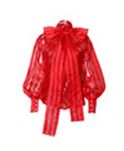 Women's Crochet Sheer Mesh Long Puff Sleeve Shirt Tops Loose Casual Blouse US $23.59 - Swimsuit