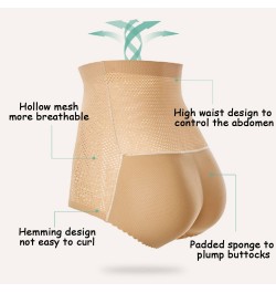 Hip Sponge Padded High Waist Panties Fake Ass Enhancer Butt Lifter Briefs Seamless Tummy Shaper Push Up Butt Pad Panty $21.08...