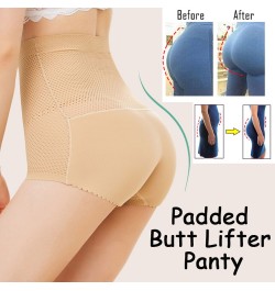 Hip Sponge Padded High Waist Panties Fake Ass Enhancer Butt Lifter Briefs Seamless Tummy Shaper Push Up Butt Pad Panty $21.08...