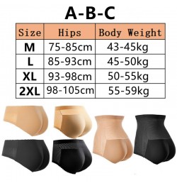 Hip Sponge Padded High Waist Panties Fake Ass Enhancer Butt Lifter Briefs Seamless Tummy Shaper Push Up Butt Pad Panty $21.08...