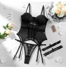 Lingerie Set for Women Luxury Underwear Ultra Sexy Lace Perspective Bra and Panty Suit Transparent Sling Exotic Bralette Outf...