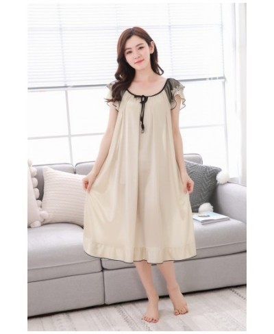 Women Pajamas Sets Ice Silk Pajamas Sleepwear Sets Embroidery Lace Bath Gown Wedding Night Dress Nightwear $26.53 - Sleepwears