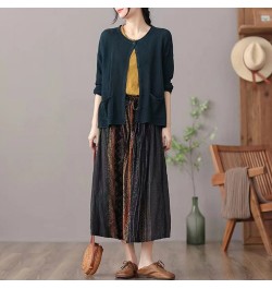 Vintage Skirts Women 2022 New Summer A line Long Elastic High Waist Skirt Fashion Elagant Ladies Mid Calf Skirt $35.42 - Skirts